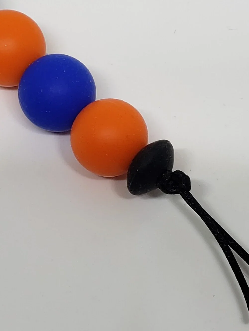 Handmade Silicone Focal Beaded New York Knicks Keychain